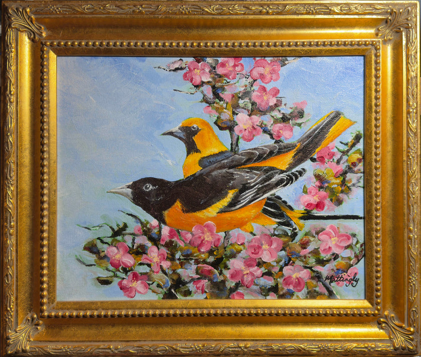 2 Orioles - Original Oil Painting
