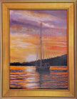 Boothbay Evening, original framed oil painting by George Mattingly