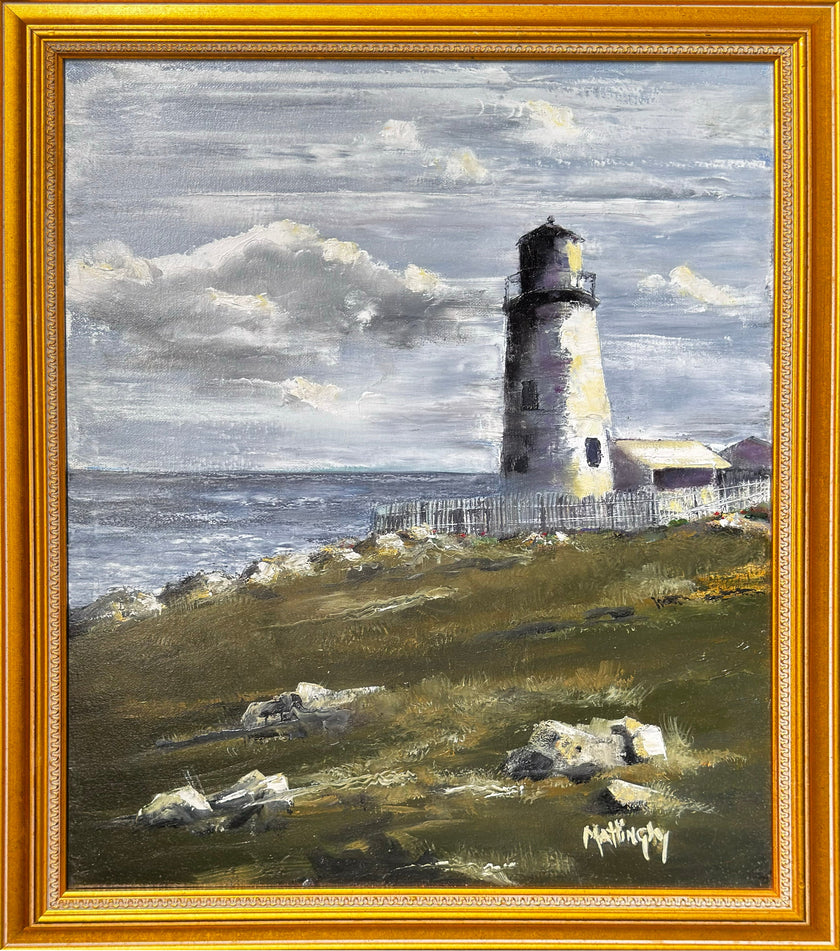 Coast of Maine, original framed oil painting by George Mattingly