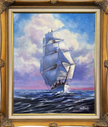 Full Sail, original framed oil painting by George Mattingly