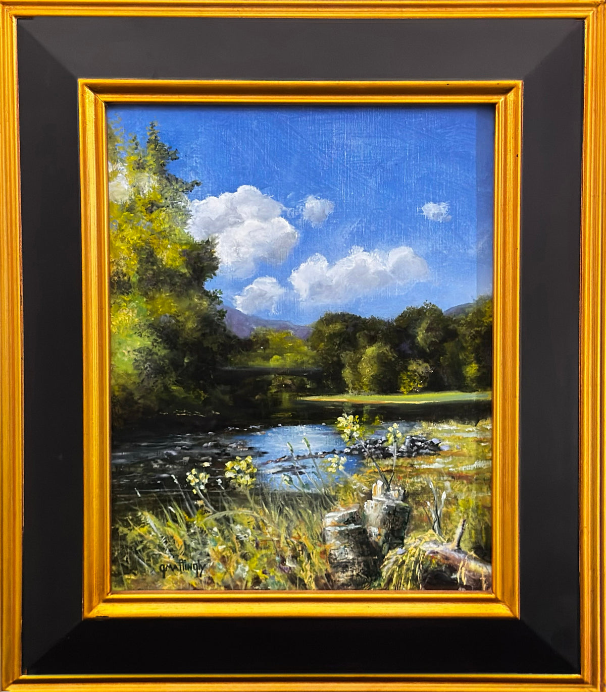 Lazy Summer Day, original framed oil painting by George Mattingly