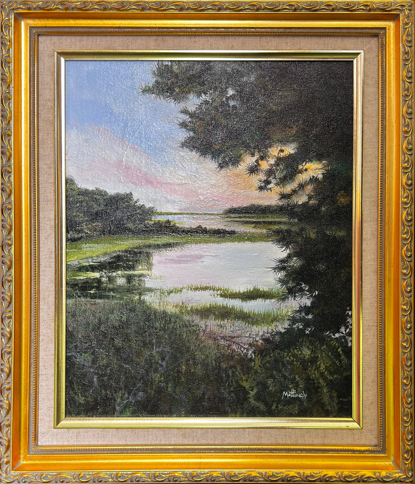 Pamet River, Truro, original framed oil painting by George Mattingly