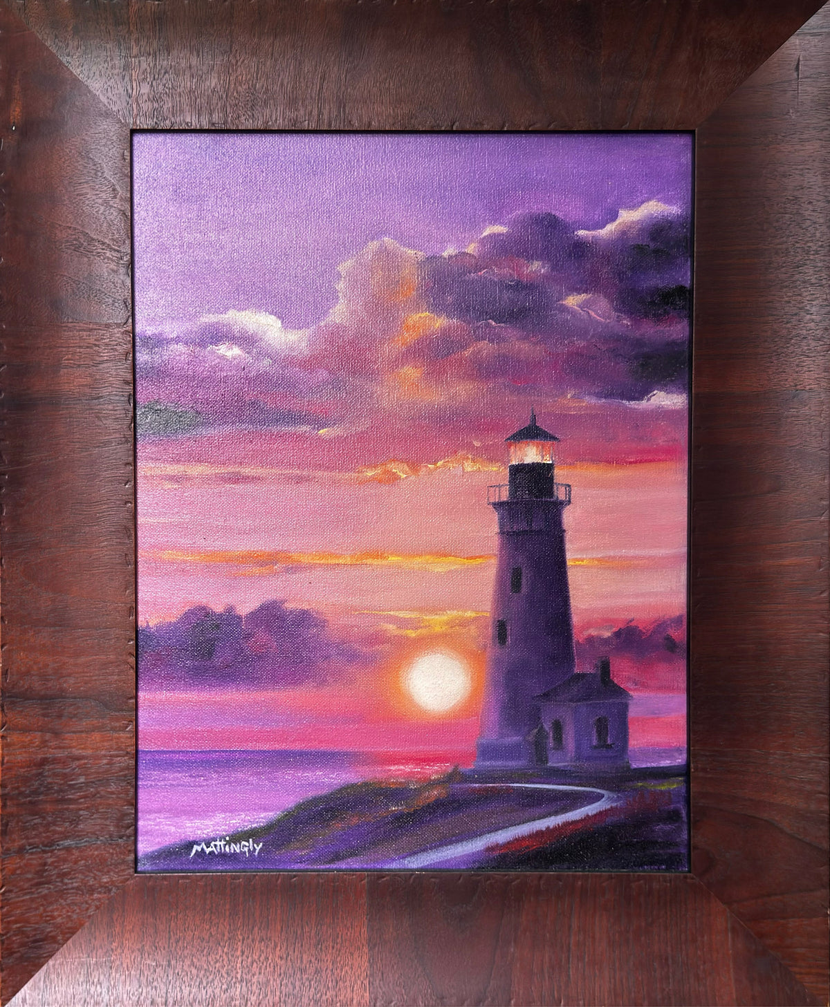 Sentinel of the Bay, original framed oil painting by George Mattingly