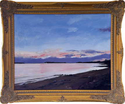 Solo Sail, original framed oil painting by George Mattingly